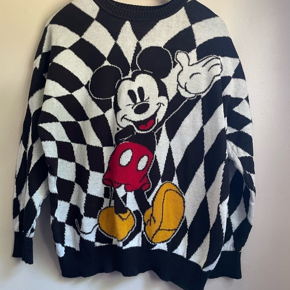 Disney Mickey Mouse Checkered Crewneck Sweater - Picture 4 of 12
